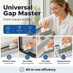 🔥Hot Sale 🔥 Stop Picking Window Tracks with Your Fingernail! 3-in-1 Window Track Cleaning Tool – Brush + Scraper + Scrub Pad, Reaches Where Fingers Can't
