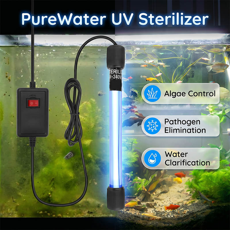 Hot Sale 50% OFF🔥 Plug. Submerge. Clear. UV Aquarium Sterilizer – 254nm, Quartz, 3-7 Days ✨