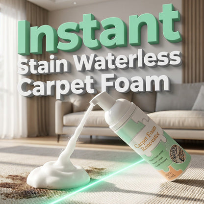 🧹🔥LIMITED TIME 50% OFF! Waterless Carpet Foam Stain Remover, No-Rinse Fabric Cleaning Foam with Free Cleaning Towel for Carpet, Sofa, Mattress, Car Upholstery