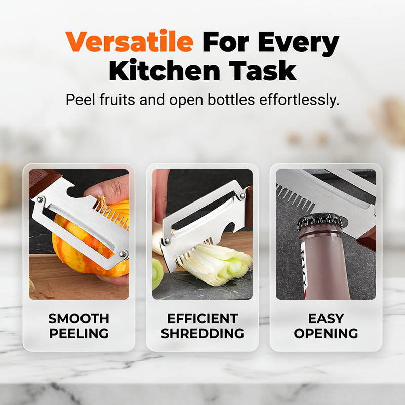 🥬 50% OFF NOW! 🔪 3-in-1 Scallion Shredder & Peeler – Multi-blade, easy to use & compact – Perfect for quick prep in any kitchen 🍳