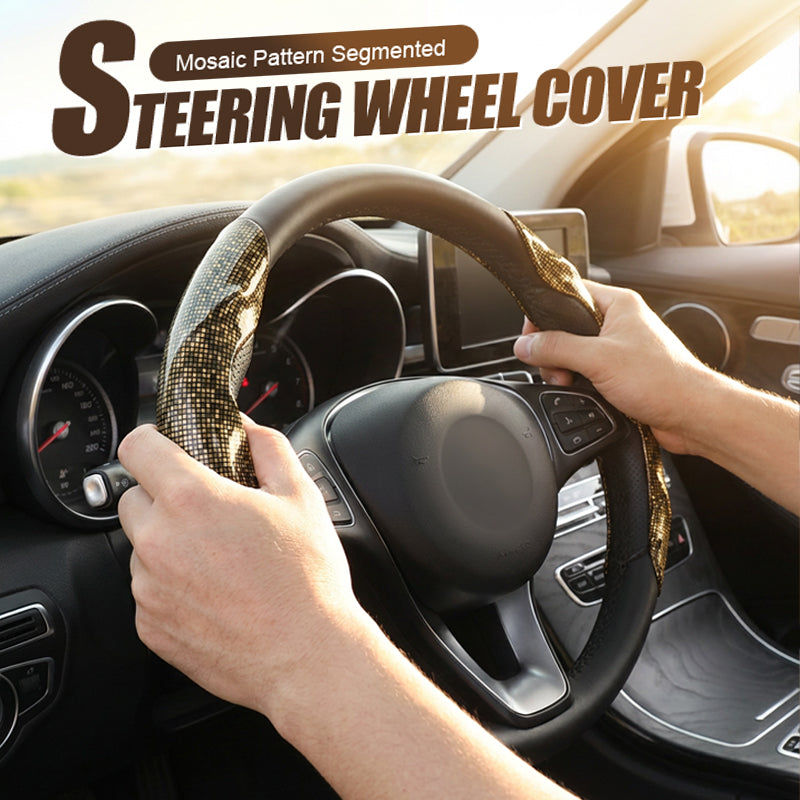 Mosaic Pattern Segmented Steering Wheel Cover