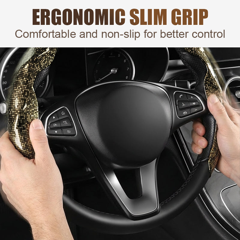 Mosaic Pattern Segmented Steering Wheel Cover