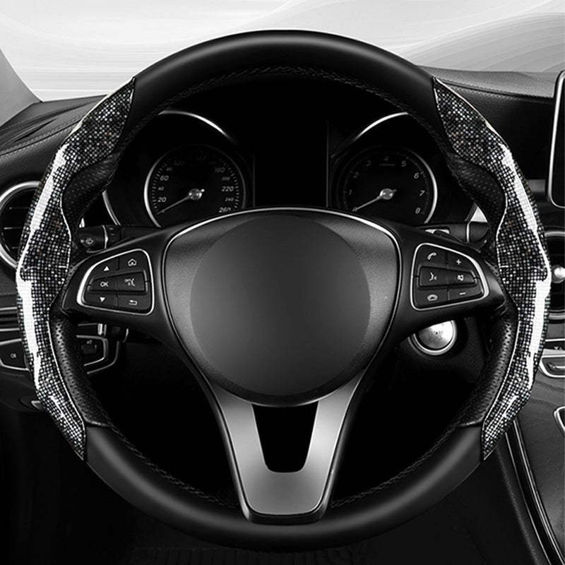 Mosaic Pattern Segmented Steering Wheel Cover