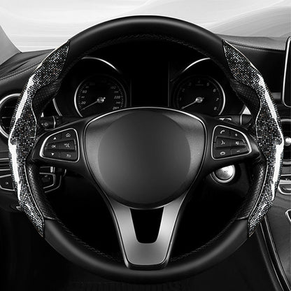 Mosaic Pattern Segmented Steering Wheel Cover