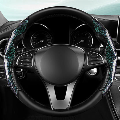 Mosaic Pattern Segmented Steering Wheel Cover