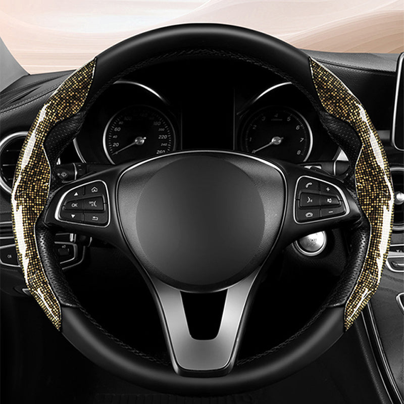Mosaic Pattern Segmented Steering Wheel Cover