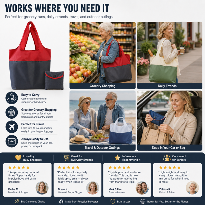 📢📢50% OFF !! ⏰Eco-Friendly Foldable Large Capacity Shopping Bag