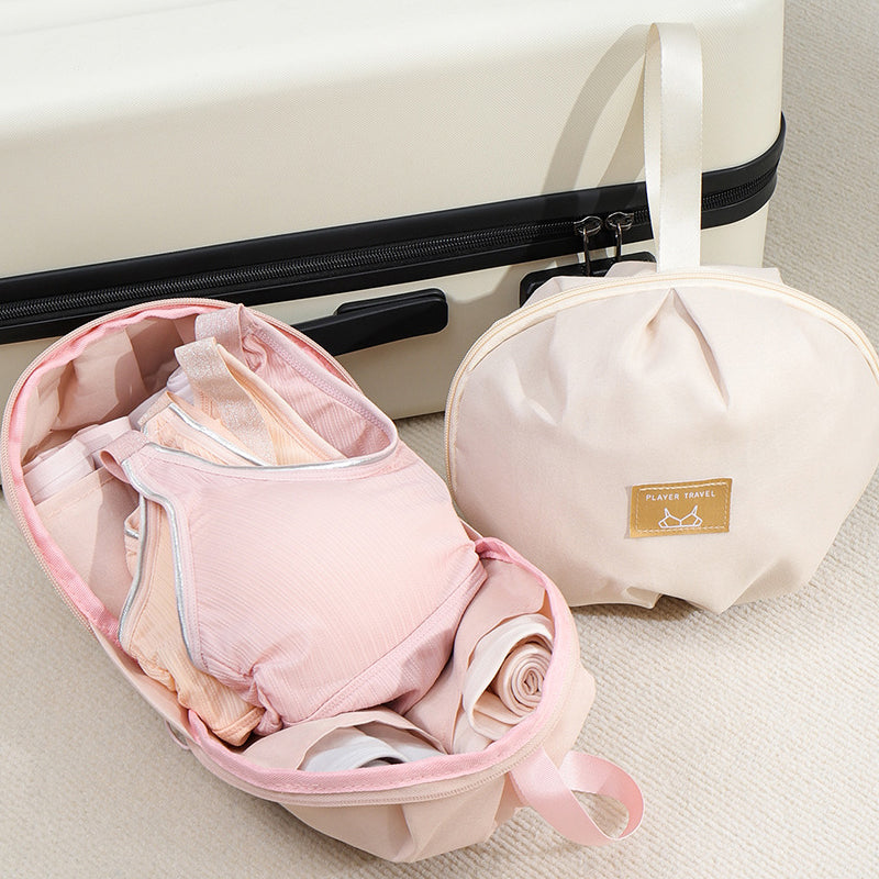 📢📢50% OFF !!⏰ 👙 Portable Underwear Storage Bag for Travel – Spherical Dome Design, Compartmentalized Interior & Durable Polyester ✨