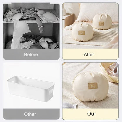 📢📢50% OFF !!⏰ 👙 Portable Underwear Storage Bag for Travel – Spherical Dome Design, Compartmentalized Interior & Durable Polyester ✨