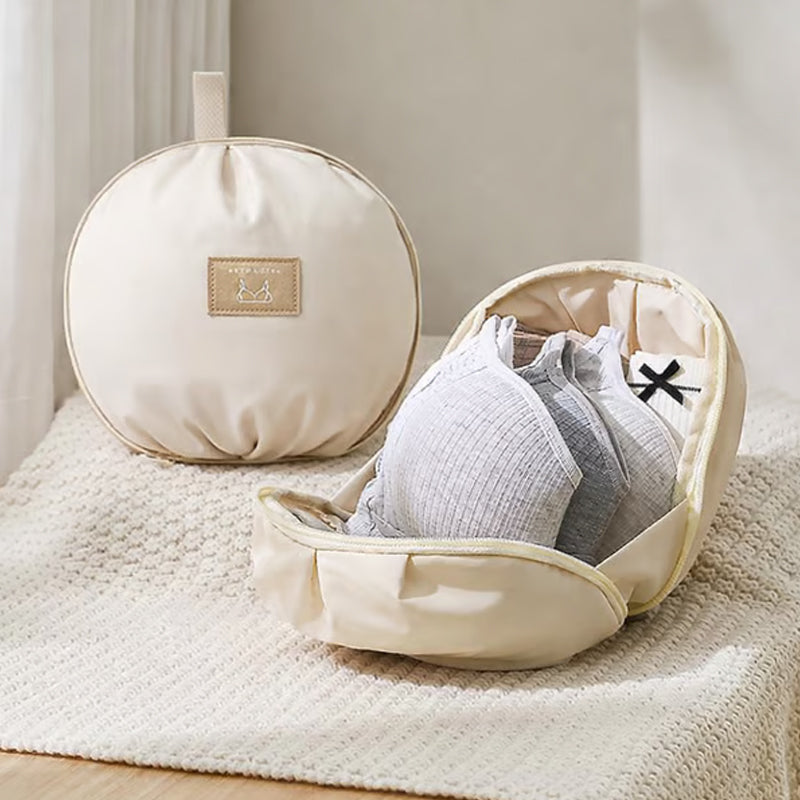 📢📢50% OFF !!⏰ 👙 Portable Underwear Storage Bag for Travel – Spherical Dome Design, Compartmentalized Interior & Durable Polyester ✨