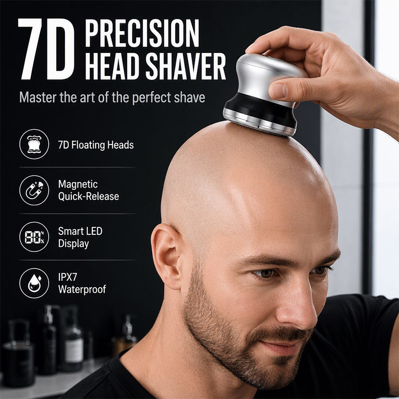 🔥Rotary Electric Head Shaver.🔥The 2026 model of the latest magnetic-head, six-blade dual-purpose trimmer conforms to the skin in any area, making it easy to trim beards and hair.