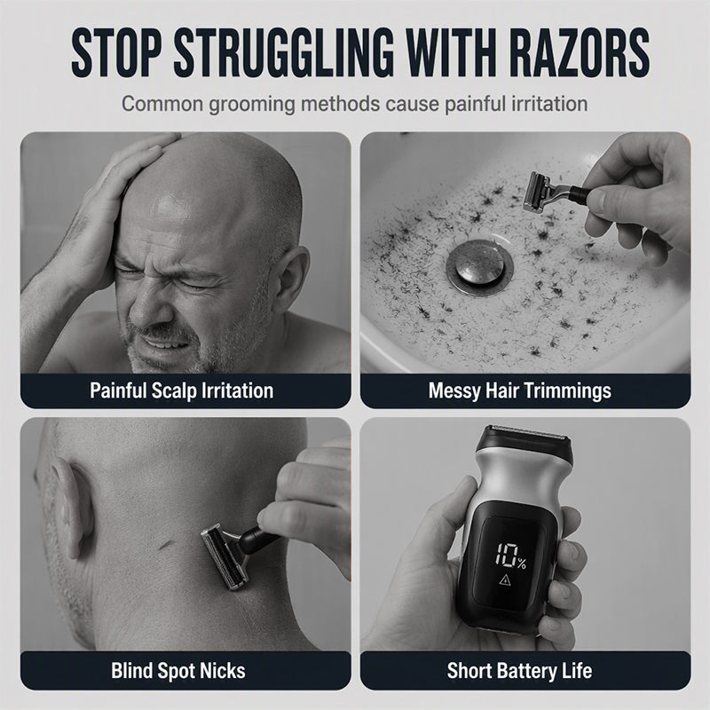 🔥Rotary Electric Head Shaver.🔥The 2026 model of the latest magnetic-head, six-blade dual-purpose trimmer conforms to the skin in any area, making it easy to trim beards and hair.