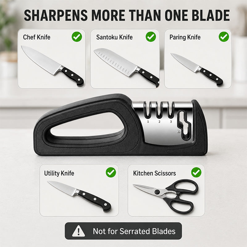 🥳HOT SALE! 4-in-1 Multi-Stage Kitchen Knife Sharpener🔪🏠