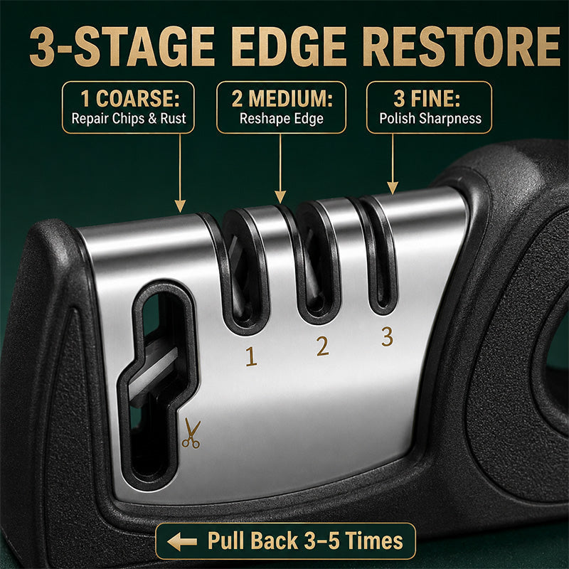 🥳HOT SALE! 4-in-1 Multi-Stage Kitchen Knife Sharpener🔪🏠