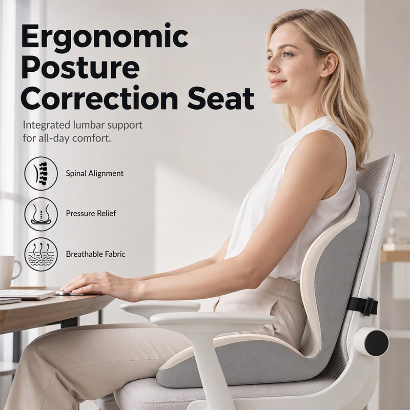 ♥️It's really good for your body♥️.✨Ergonomic Memory Foam Seat Cushion with Back Support – Stay Comfortable All Day, Perfect for Office, Car & Home