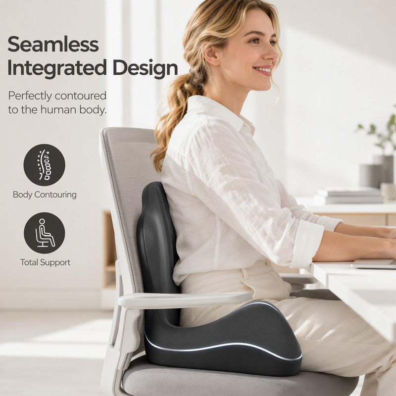 ♥️It's really good for your body♥️.✨Ergonomic Memory Foam Seat Cushion with Back Support – Stay Comfortable All Day, Perfect for Office, Car & Home