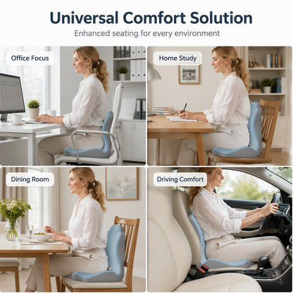 ♥️It's really good for your body♥️.✨Ergonomic Memory Foam Seat Cushion with Back Support – Stay Comfortable All Day, Perfect for Office, Car & Home