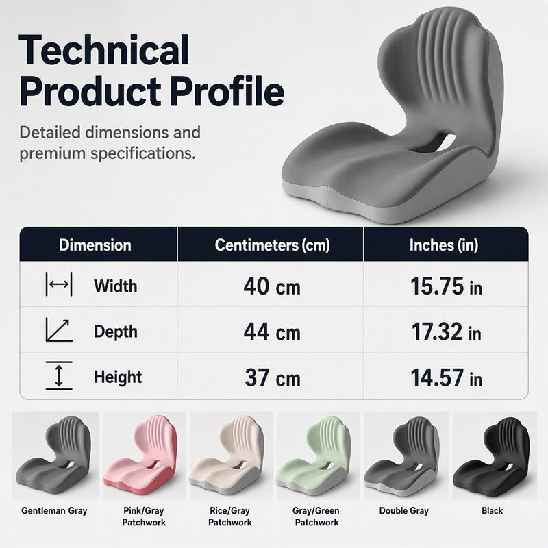 ♥️It's really good for your body♥️.✨Ergonomic Memory Foam Seat Cushion with Back Support – Stay Comfortable All Day, Perfect for Office, Car & Home