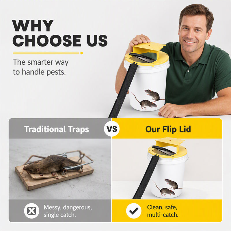 🥳HOT SALE!Automatic Reset Flip Lid Mouse Trap🏠✨