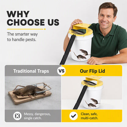 🥳HOT SALE!Automatic Reset Flip Lid Mouse Trap🏠✨
