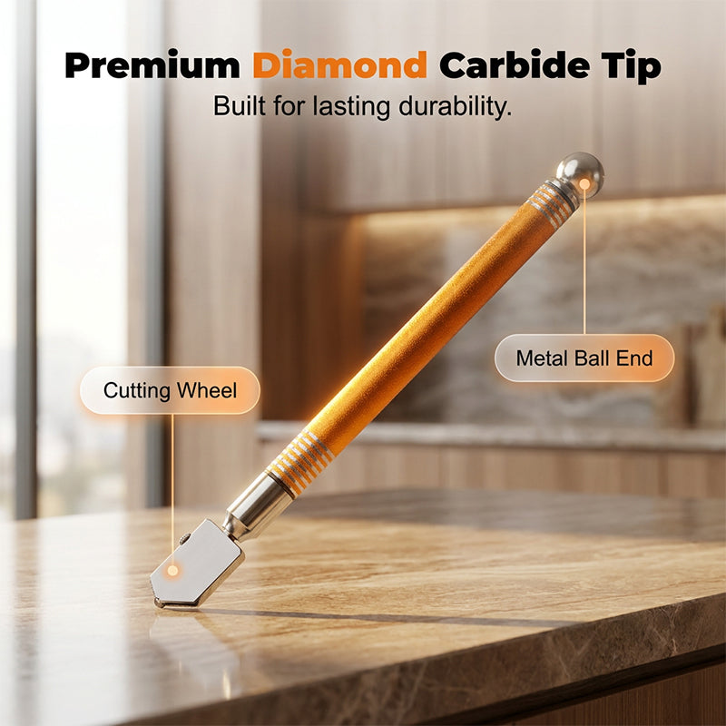 Professional Diamond Glass Cutter with Alloy Handle Roller Wheel