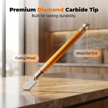 Professional Diamond Glass Cutter with Alloy Handle Roller Wheel