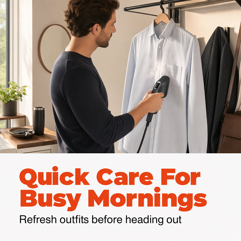 👔✨Hot Sale 50% OFF👔✨ 3-in-1 Handheld Garment Steamer – 1000W, 20s Heat-Up, Dry & Wet Modes, Leak-Proof 🌫️