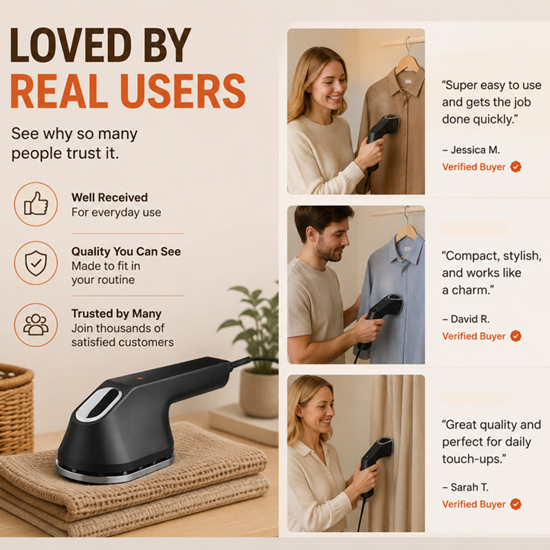 👔✨Hot Sale 50% OFF👔✨ 3-in-1 Handheld Garment Steamer – 1000W, 20s Heat-Up, Dry & Wet Modes, Leak-Proof 🌫️