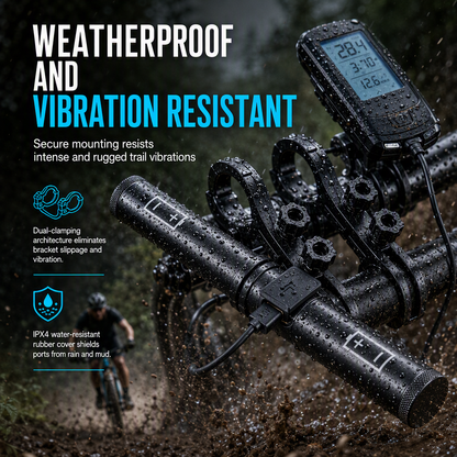 🎁2026 New Arrivals 50% OFF💥Bike Handlebar Extender with USB Power Bank – Waterproof, Vibration‑Resistant Dual Mount Bracket ⚡
