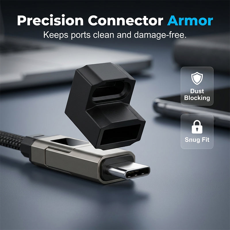 ⏳🔥LIMITED-TIME 50% OFF! ⏰4-in-1 Charging Cable with Digital Display & Keychain – Fast-Charging, Kink-Resistant & Compact