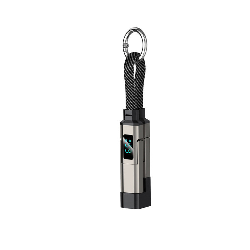 ⏳🔥LIMITED-TIME 50% OFF! ⏰4-in-1 Charging Cable with Digital Display & Keychain – Fast-Charging, Kink-Resistant & Compact