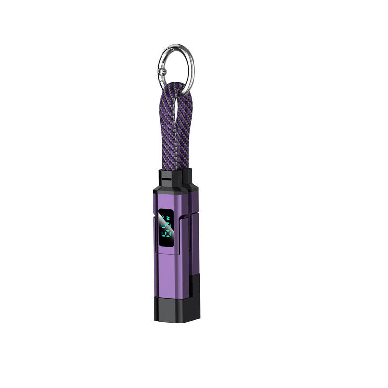 ⏳🔥LIMITED-TIME 50% OFF! ⏰4-in-1 Charging Cable with Digital Display & Keychain – Fast-Charging, Kink-Resistant & Compact