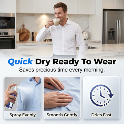🔥Completely Upgraded!Hot Deal!🎁 50% Off for a Limited Time! This wrinkle-removing spray quickly smooths out wrinkles with just a light spritz, effortlessly solving wrinkle problems on shirts, suits, and dresses.Wrinkle Release Spray For Travel