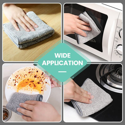 Bamboo Charcoal Microfiber Cleaning Rag