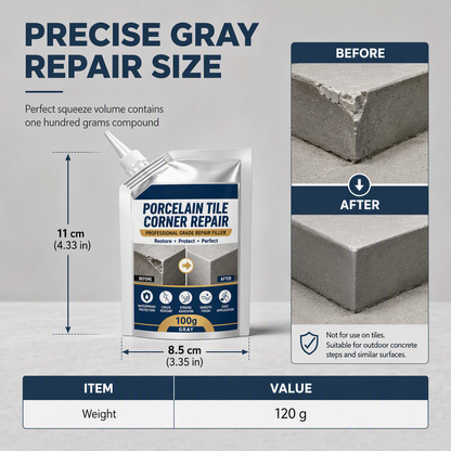🥳2026 HOT SALE🥳💞50K+ SOLD! ❄️🛡️ Waterproof Corner Repair Filler – repels water, prevents winter freeze damage. Durable compound stops crumbling edges for years. One repair, long-lasting! 🏠💚
