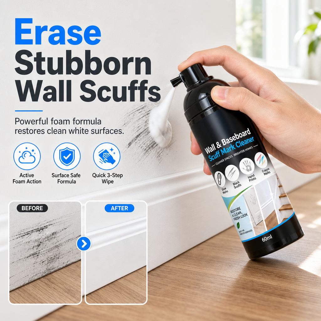 🔥2026 New Arrivals: 50% Off for a Limited Time!🔥🏆 50K+ SOLD!💦Wall and Baseboard Scuff Mark Cleaner