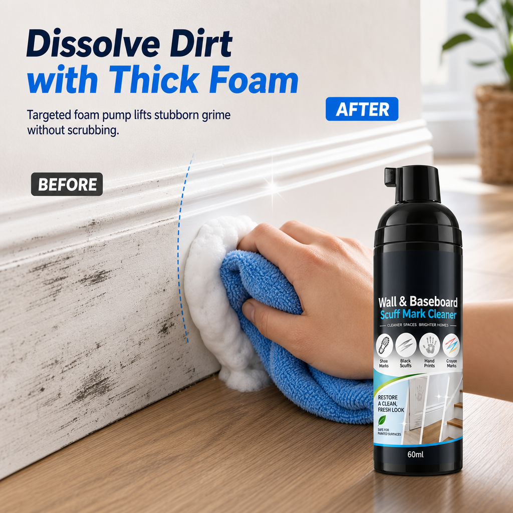 🔥2026 New Arrivals: 50% Off for a Limited Time!🔥🏆 50K+ SOLD!💦Wall and Baseboard Scuff Mark Cleaner