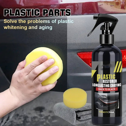 🔥50% Off for a Limited Time🔥!🏆Professional Reinforcing Agent for Refurbishing Automotive Interior and Exterior Plastic Parts.Quick & Long-Lasting Black Plastic Trim Restorer