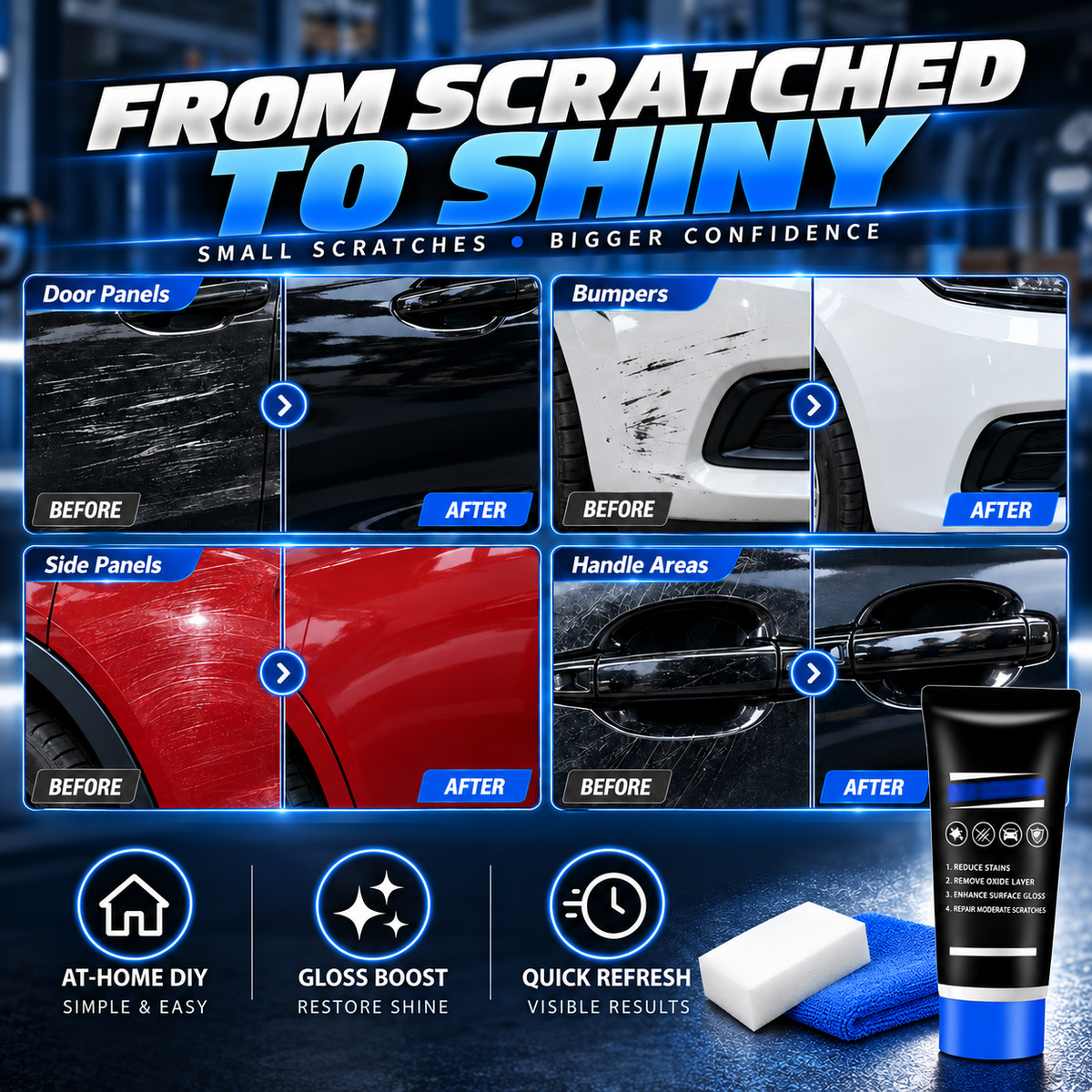 🔥50% Off for a Limited Time🔥!Super-Powered Repair! What You See Is What You Get!Premium Car Scratch Removal Polish Wax