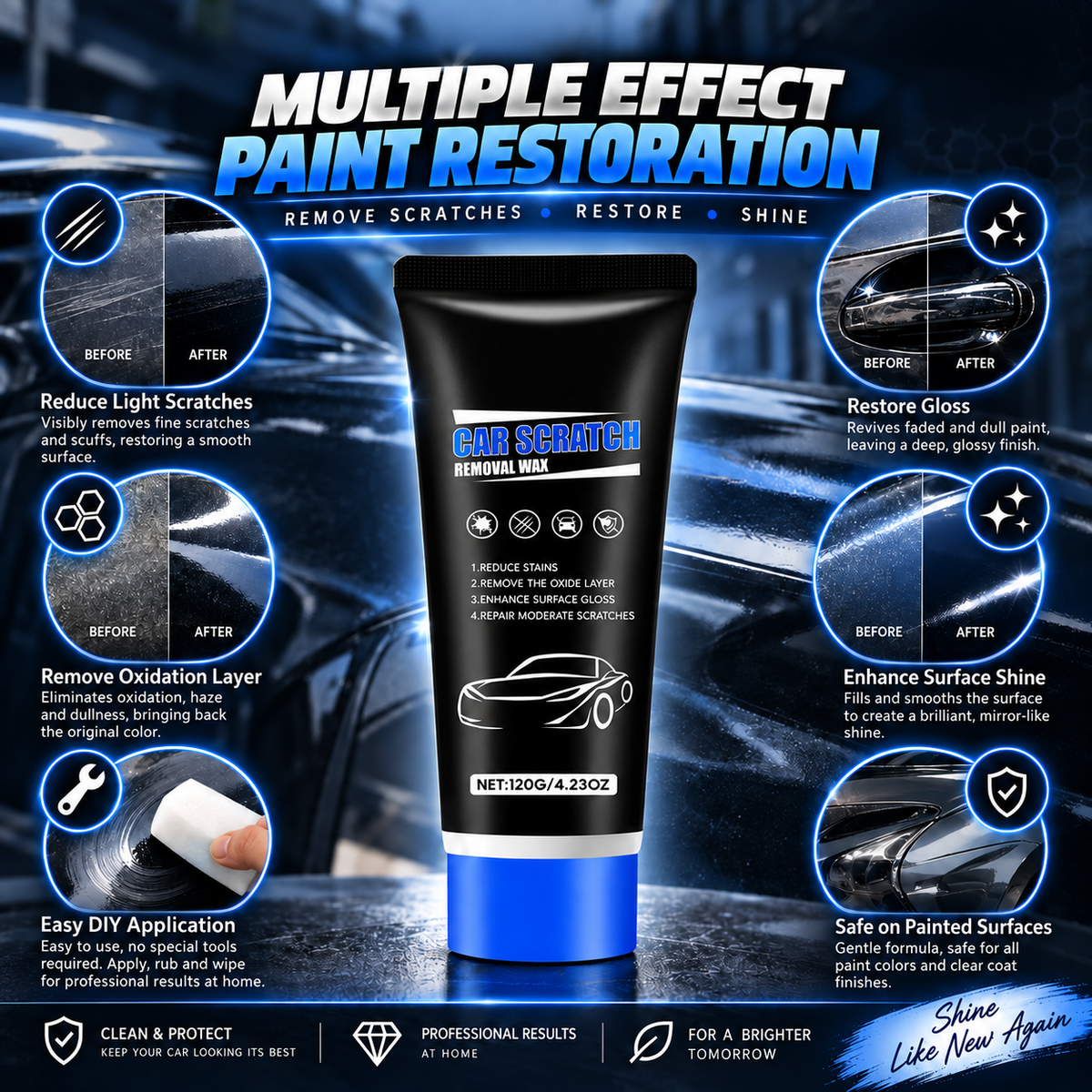 🔥50% Off for a Limited Time🔥!Super-Powered Repair! What You See Is What You Get!Premium Car Scratch Removal Polish Wax