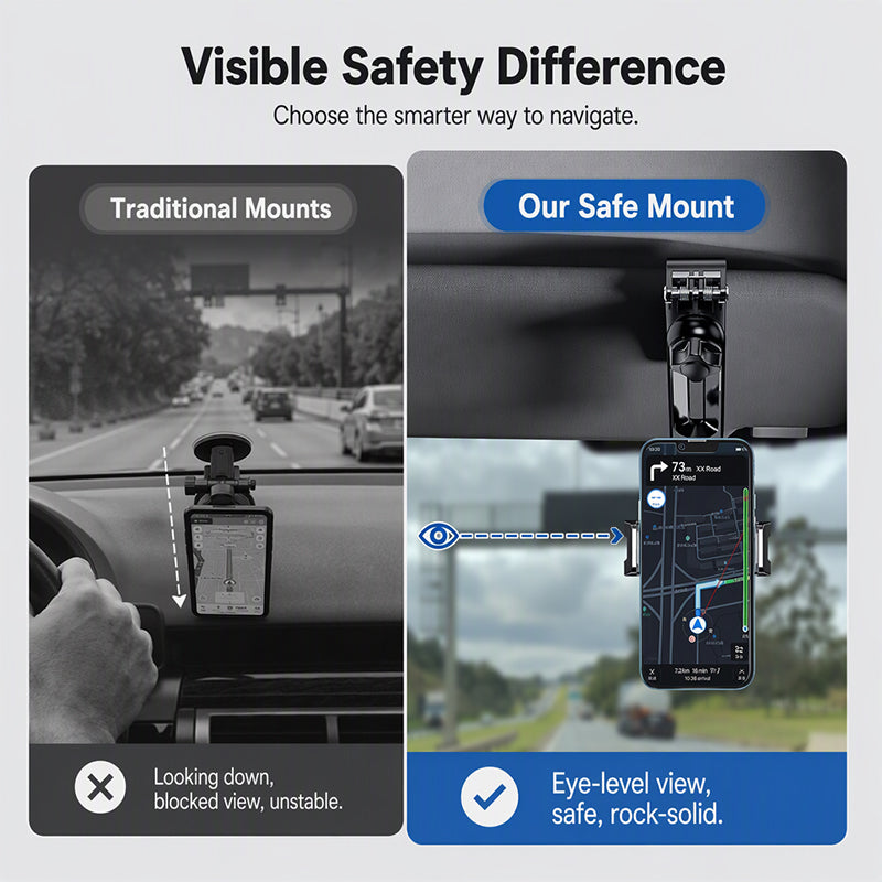 ⏳🔥LIMITED-TIME 50% OFF! ⏰Universal Sun Visor Car Phone Holder——Install a TV-Watching Gadget in Your Car.