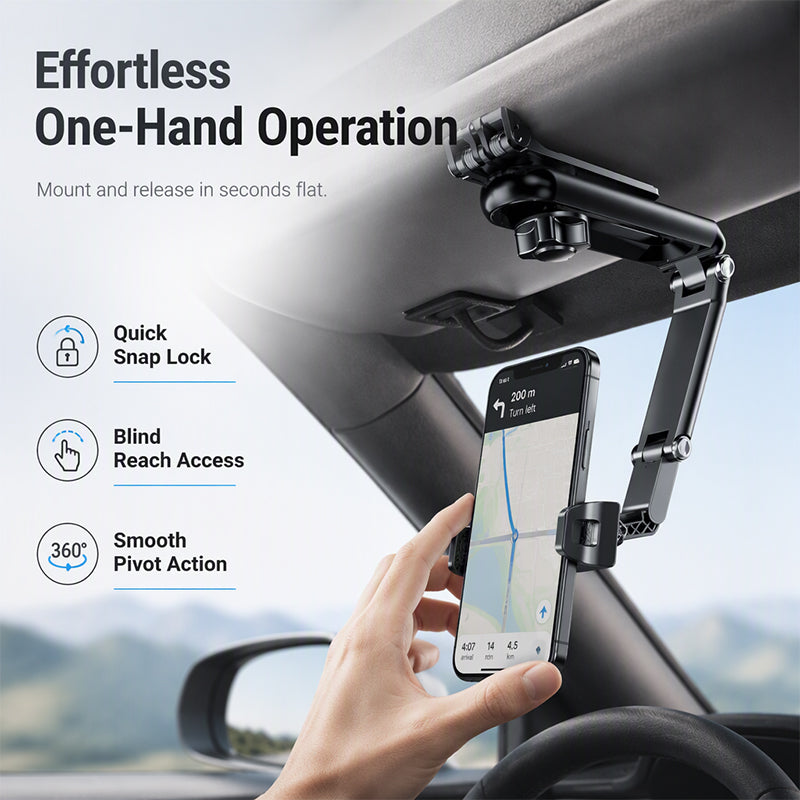 ⏳🔥LIMITED-TIME 50% OFF! ⏰Universal Sun Visor Car Phone Holder——Install a TV-Watching Gadget in Your Car.