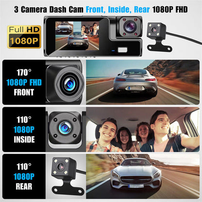 🔥50% Off for a Limited Time🔥!360° Protection for Your Car！1080P Dash Camera for Cars,WiFi version—check anytime！