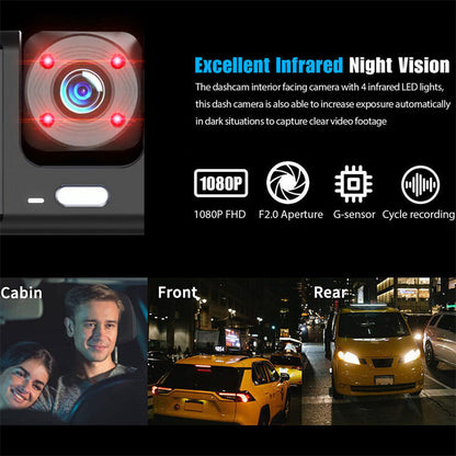 🔥50% Off for a Limited Time🔥!360° Protection for Your Car！1080P Dash Camera for Cars,WiFi version—check anytime！