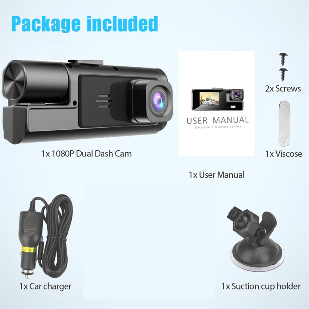 🔥50% Off for a Limited Time🔥!360° Protection for Your Car！1080P Dash Camera for Cars,WiFi version—check anytime！
