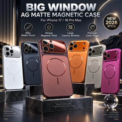 ⏳🔥LIMITED-TIME 50% OFF! ⏰A worthwhile upgrade! Stunning color combinations, a silky-smooth, refined texture, and a sophisticated, shimmering metallic lens design!Slim Shockproof Matte Magnetic Phone Case