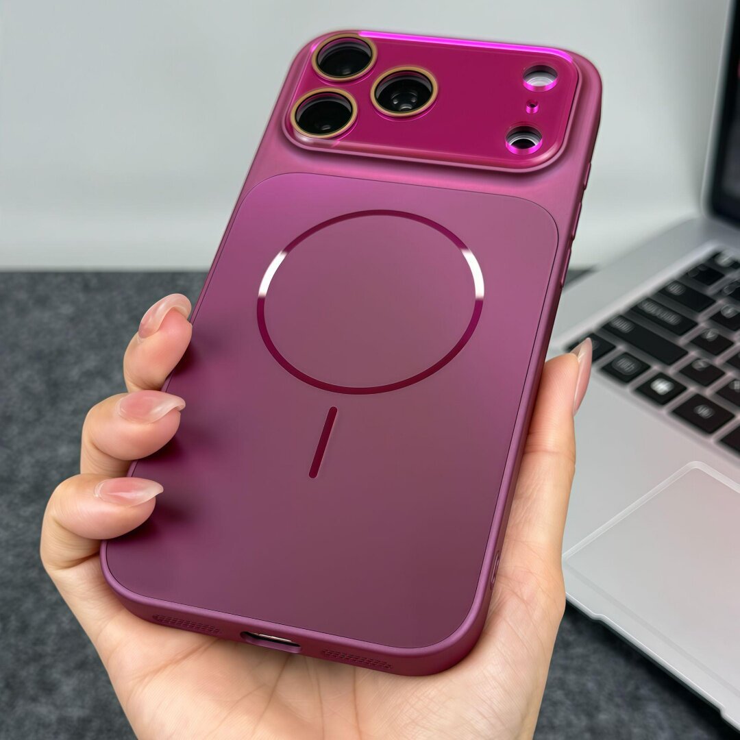 ⏳🔥LIMITED-TIME 50% OFF! ⏰A worthwhile upgrade! Stunning color combinations, a silky-smooth, refined texture, and a sophisticated, shimmering metallic lens design!Slim Shockproof Matte Magnetic Phone Case