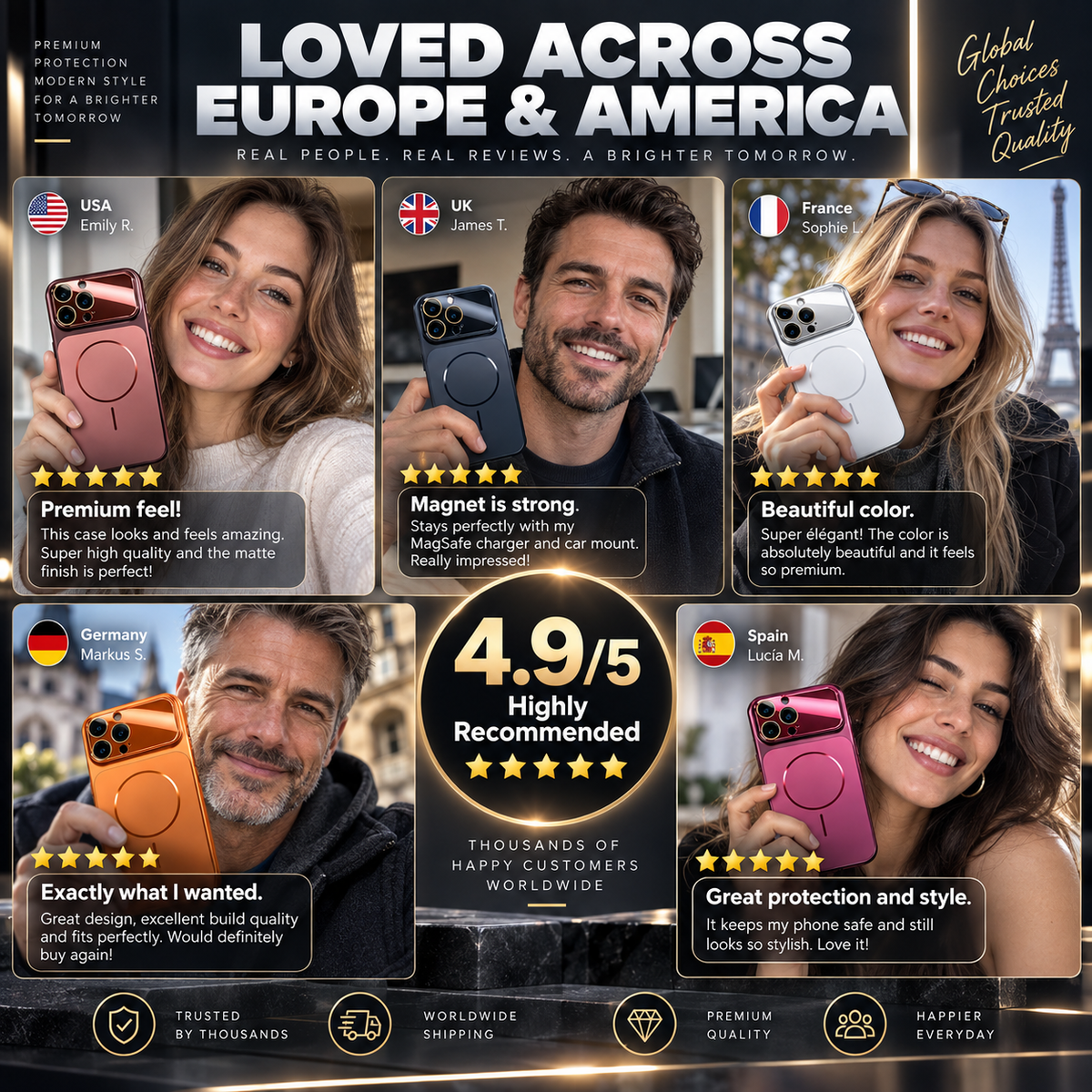 ⏳🔥LIMITED-TIME 50% OFF! ⏰A worthwhile upgrade! Stunning color combinations, a silky-smooth, refined texture, and a sophisticated, shimmering metallic lens design!Slim Shockproof Matte Magnetic Phone Case