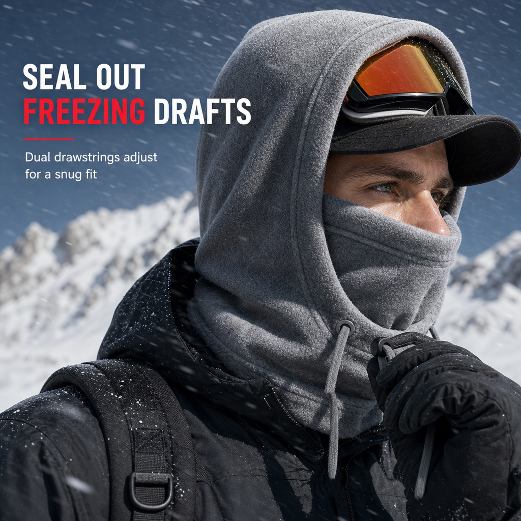 ☃️Outdoor Warm Winter Ski Balaclava.🔥Upgraded Face and Neck Protective Hat—Waterproof, Padded, and Adjustable.