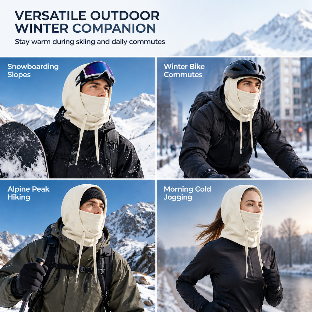 ☃️Outdoor Warm Winter Ski Balaclava.🔥Upgraded Face and Neck Protective Hat—Waterproof, Padded, and Adjustable.